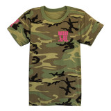 Racquet & Jog Kids' Camo/Pink Tee front view