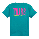 TYLER'S Kids' Jade/Heliconia Tee Dallas back view