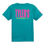 TYLER'S Kids' Jade/Heliconia Tee Round Rock back view
