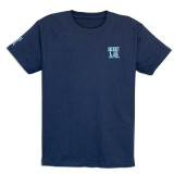 Racquet & Jog Kids' Navy/Light Blue Tee front