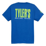 TYLER'S Kids' Royal/Lime Tee Dallas colorway back view