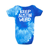 Keep Austin Weird Tie-Dye Onesie in Royal