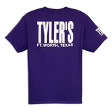 TYLER'S Kids' Purple and White Tee back view