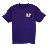 TYLER'S Kids' Purple and White Tee, front angle view