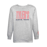 TYLER'S Kids' Ash/Baby Pink Long Sleeve Tee