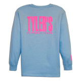 TYLER'S Kids' Light Blue/Azalea Long Sleeve Tee