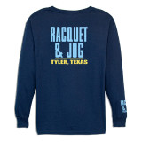 Racquet & Jog Kids' Navy/Light Blue Long Sleeve Tee