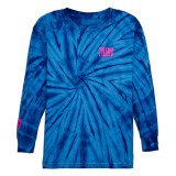 TYLER'S Kids' Royal/Heliconia Tie Dye Long Sleeve Tee