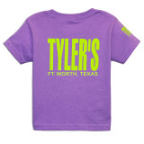 TYLER'S Toddlers' Purple/Lime Tee back view