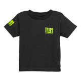 TYLER'S Toddlers' Black and Lime Short Sleeve Tee Shirt