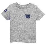 TYLER'S Toddlers' Grey/Navy Tee sleeve detail