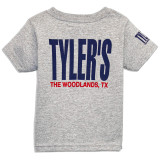 TYLER'S Toddlers' Grey/Navy Tee back view on model