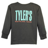 TYLER'S Toddlers' Charcoal/Mint Long Sleeve Tee back view