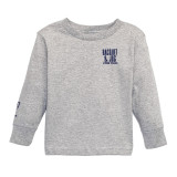 Racquet & Jog Toddlers' Grey/Navy Long Sleeve Tee front view