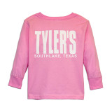 TYLER'S Toddlers' Pink/White Long Sleeve Tee back view Southlake