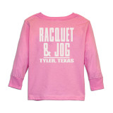 Racquet & Jog Toddlers' Pink/White Long Sleeve Tee back view
