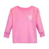 Racquet & Jog Toddlers' Pink/White Long Sleeve Tee front view