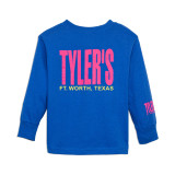Toddlers' TYLER'S Royal/Pink Long Sleeve Tee