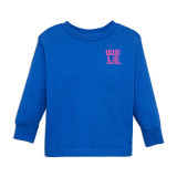 TYLER'S Toddlers' Royal/Pink Long Sleeve Tee front detail