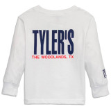 TYLER'S Toddlers' White/Navy Long Sleeve Tee