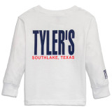 TYLER'S Toddlers' White/Navy Long Sleeve Tee