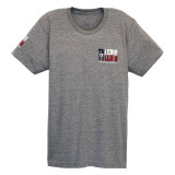 TYLER'S Grey Texas Flag Track Tee front view