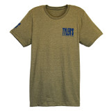 TYLER'S Heather Olive/Blue Track Tee Southlake close-up