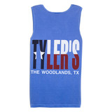 TYLER'S Blue/Texas Flag Comfort Color Tank Top - The Woodlands