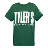 TYLER'S Green/White Track Tee white colorway back view