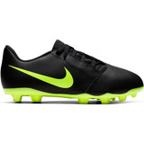 Kids' Black/Volt Jr. Phantom Venom Club FG Cleats