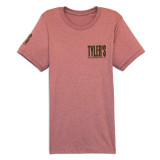 TYLER'S Heather Mauve/Olive Track Tee flat lay