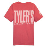 TYLER'S Coral Craze Comfort Wash Pocket Tee Dallas back view