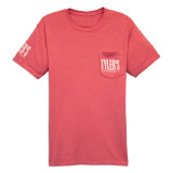 TYLER'S Coral Craze Comfort Wash Pocket Tee front view