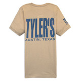 TYLER'S Heather Tan/Dusty Blue Track Tee