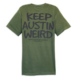 Keep Austin Weird Comfort Color Tee - Moss/Cool Grey