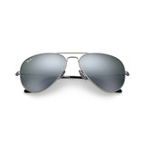 Ray-Ban Aviator Mirror Sunglasses in silver with reflective lenses
