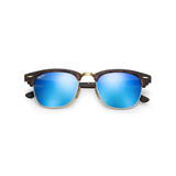 Ray-Ban Clubmaster Flash Lenses sunglasses in tortoiseshell and blue frame