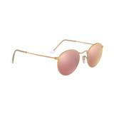 Ray-Ban Round Flash Lenses sunglasses in gold frame with copper flash lenses