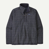 Patagonia Men's Better Sweater 1/4-Zip Fleece Pullover in the Scales: Sunken Grey colorway
