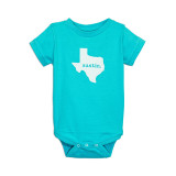TYLER'S Austin Onesie Caribbean Blue front view