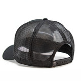 TYLER'S Texas Jack Twill Trucker Hat in tan and brown angle view