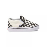 Vans Toddlers' Classic Checkerboard Slip On Shoes - Black/Off White Check