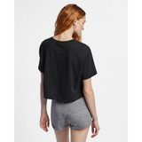 Nike Women's Sportswear Essential Cropped Tee Black front view