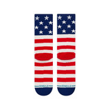 Stance The Fourth Striped Socks Red and White side view