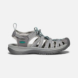 Keen Women's Whisper Sandals Medium Grey Peacock Green side view