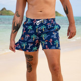 Chubbies Men's Neon Lights Volley Shorts - Navy