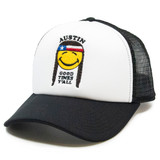 TYLER'S Good Times Y'all Trucker Hat Royal/Red front view