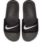Nike Kids' Kawa Slides in Black/White