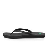 Sanuk Women's Yoga Joy Sandals Black side angle