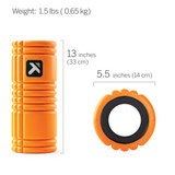 Trigger Point GRID Foam Roller Orange dimensions view